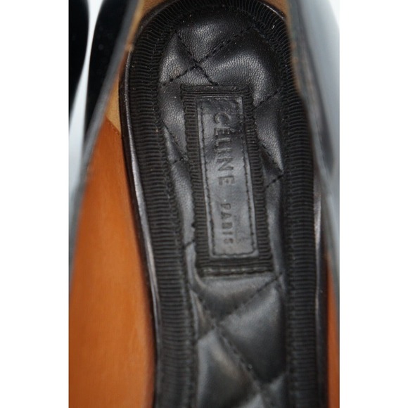 CELINE BLACK POINTY PUMP LEATHER SHOES SIZE 36 - Picture 11 of 14